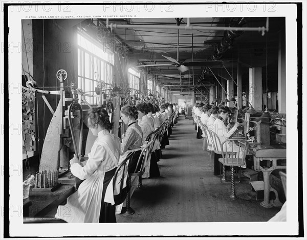 Lock and drill dept., National Cash Register, Dayton, Ohio, c1902. Creator: William H. Jackson.