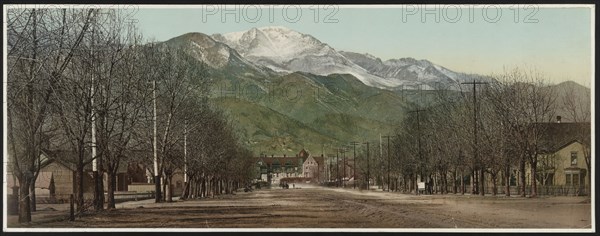 Pike's Peak Avenue, Colorado Springs, Colorado, c1898. Creator: William H. Jackson.