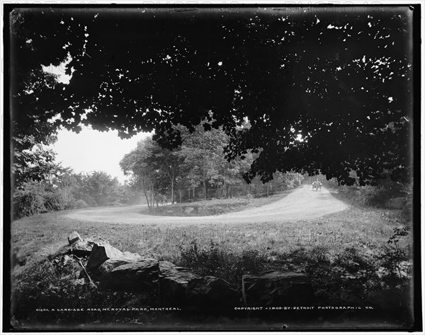 A carriage road, Mt. Royal Park, Montreal, c1900. Creator: William H. Jackson.