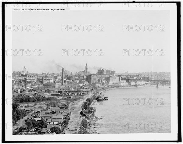 St. Paul from High Bridge, St. Paul, Minn., c1902. Creator: William H. Jackson.