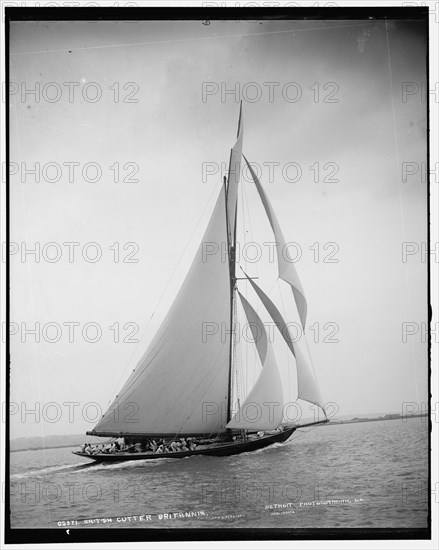 British cutter Britannia, between 1880 and 1899. Creator: Henry Greenwood Peabody.