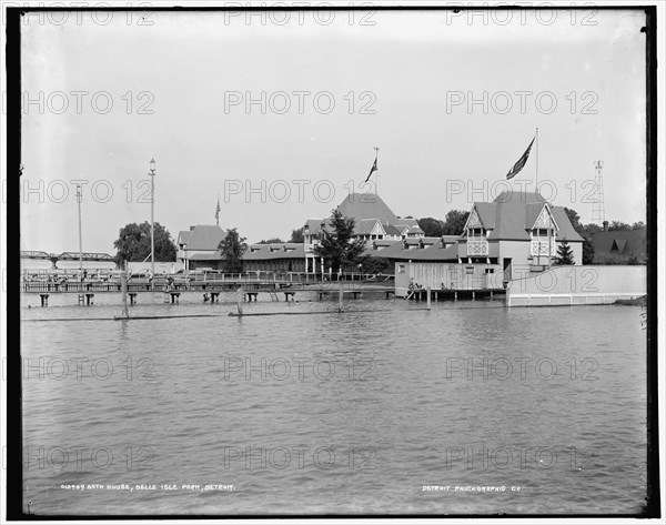 Bath house, Belle Isle Park, Detroit, between 1890 and 1901. Creator: Unknown.