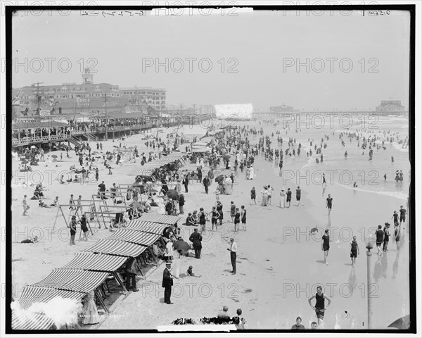 Beach, Atlantic City, N.J., c1908. Creator: Unknown.