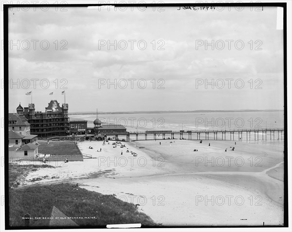 The Beach at Old Orchard, Maine, between 1890 and 1901. Creator: Unknown.