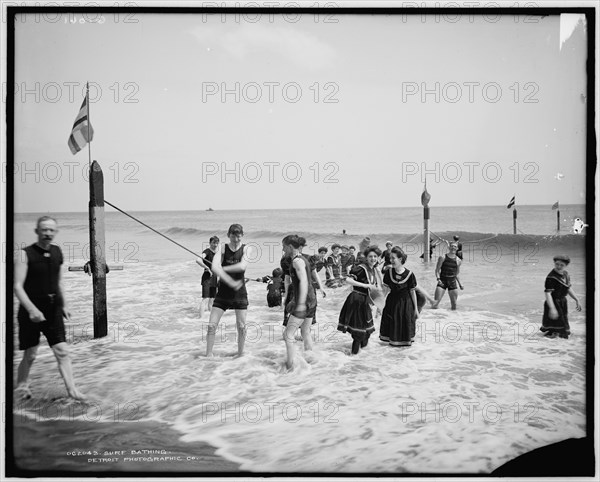 Surf bathing, between 1900 and 1905. Creator: Unknown.