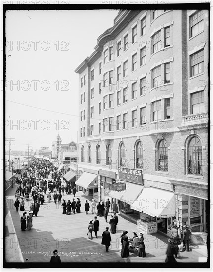 Young's Hotel and boardwalk, Atlantic City, N.J., c1904. Creator: Unknown.