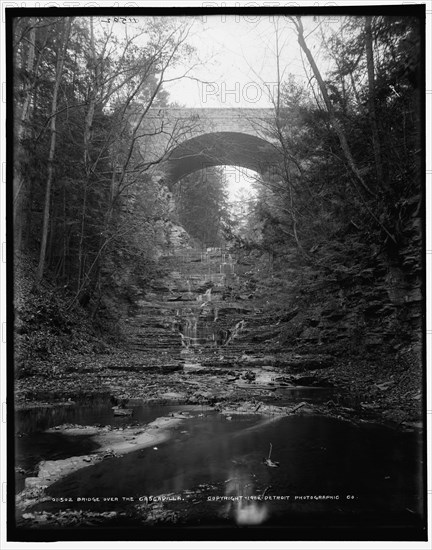 Bridge over the Cascadilla, c1900. Creator: Unknown.