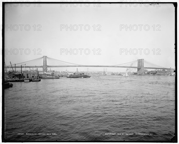 Brooklyn Bridge, New York, c1904. Creator: Unknown.