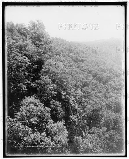 New River canyon, W. Va. from Hawk's Nest, c1913. Creator: Unknown.