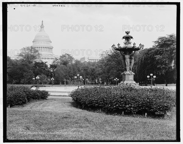 Bartholdi Fountain in botanical gardens, Washington, D.C., c1907. Creator: Unknown.