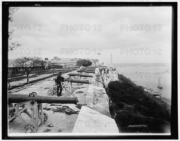 Parapet of Cabanas Castle, Havana, c1900. Creator: Unknown.