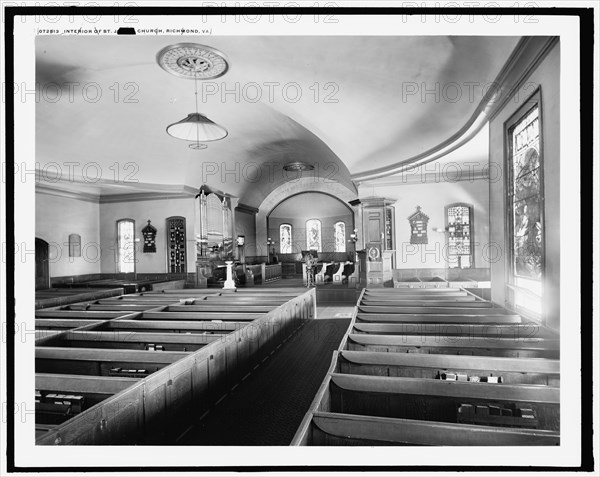 Interior of St. John's Church, Richmond, Va., c.between 1910 and 1920. Creator: Unknown.