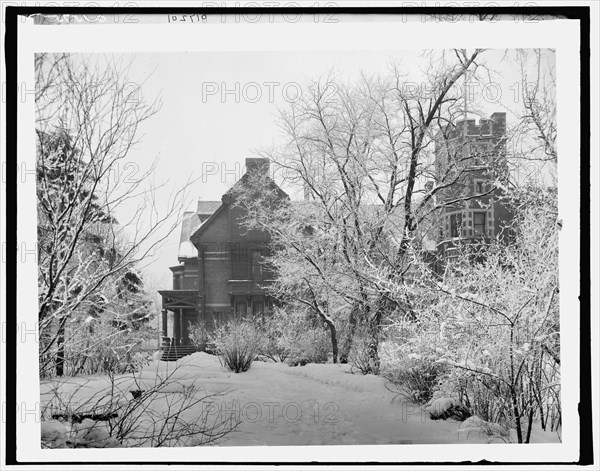 A Winter scene, Detroit, between 1900 and 1906. Creator: Unknown.