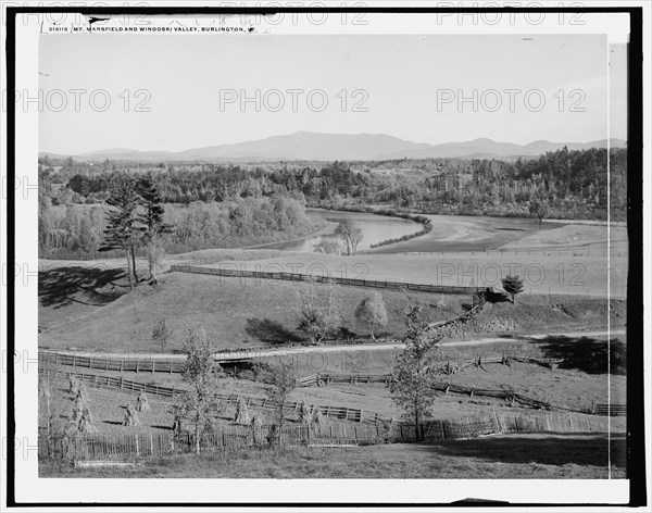 Mt. Mount Mansfield and Winooski Valley, Burlington, Vt., between 1900 and 1906. Creator: Unknown.