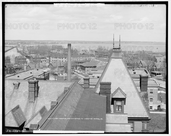 Fort Monroe and entrance to Hampton Roads, Va., between 1900 and 1915. Creator: Unknown.