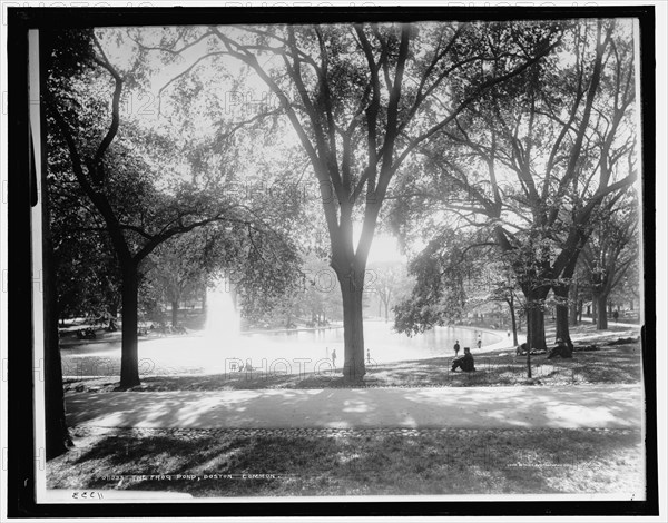 The Frog pond, Boston Common, c1899. Creator: Unknown.