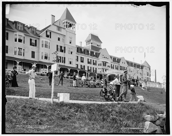 Golf at Mount Pleasant House, White Mountains, between 1890 and 1901. Creator: Unknown.
