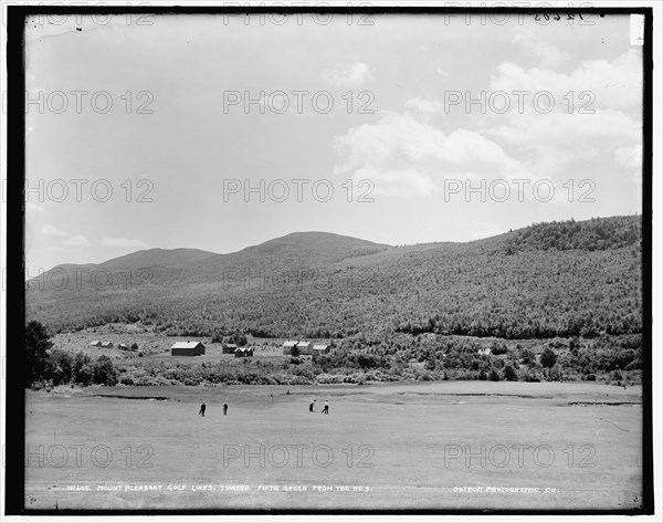 Mount Pleasant golf links, toward fifth green from tee no. 5, between 1890 and 1901. Creator: Unknown.