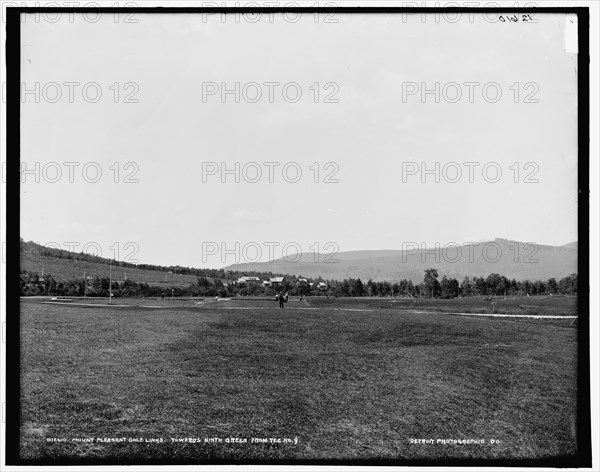 Mount Pleasant golf links, towards ninth green from tee no. 9, between 1890 and 1901. Creator: Unknown.