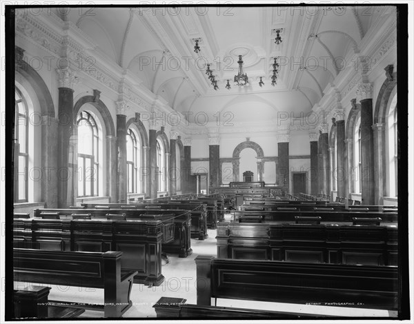 Hall of the Supervisors, Wayne County Building, Detroit, (1902?). Creator: Unknown.