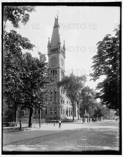 Municipal building, Scranton, Pa., between 1890 and 1901. Creator: Unknown.