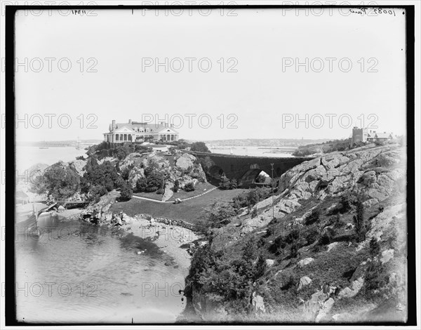 Newport, R.I., harbor from E.D. Morgan's cottage, c1899. Creator: Unknown.