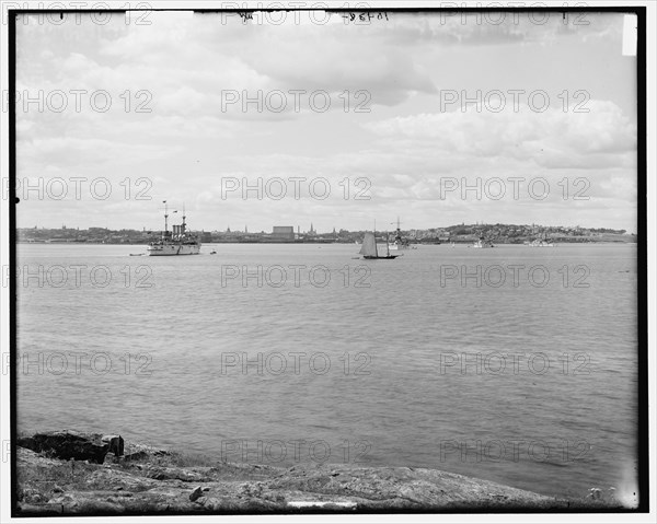 Portland and the harbor from House Island, Portland, c.between 1890 and 1901. Creator: Unknown.