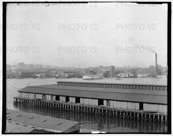 Boston harbor from East Boston, Mass., c1906. Creator: Unknown.