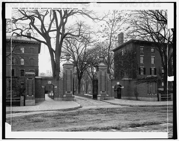 Class of '79 or Von L. Meyer Gate, Harvard University, Mass., between 1900 and 1906. Creator: Unknown.