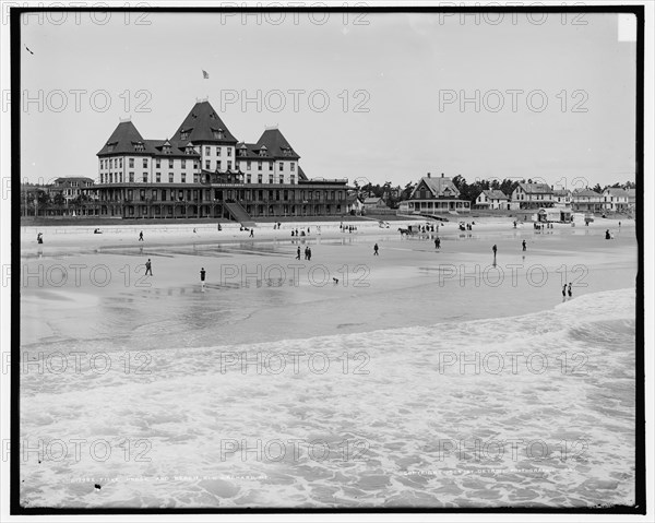 Fiske House and beach, Old Orchard, Me., c1904. Creator: Unknown.