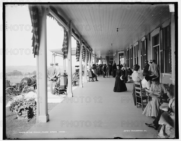 On the piazza, Poland Spring House, between 1890 and 1901. Creator: Unknown.