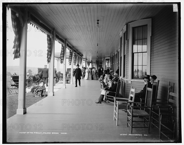 On the piazza, Poland Spring House, between 1890 and 1901. Creator: Unknown.