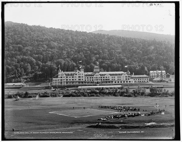 Base ball [sic] at Mount Pleasant House, White Mountains, between 1890 and 1901. Creator: Unknown.