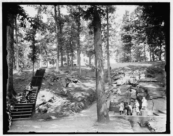 Spring and Hotel Fountain City, Knoxville, Tenn., c1907. Creator: Unknown.