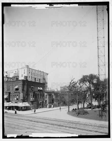 Washington Boulevard, Detroit, Mich., between 1900 and 1906. Creator: Unknown.
