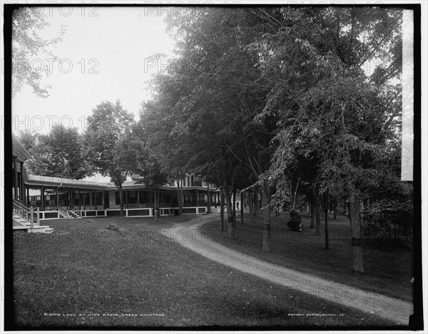 Lawn at Hyde Manor, Green Mountains, between 1900 and 1906. Creator: Unknown.