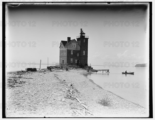 Mackinac Island from Round Island, between 1880 and 1899. Creator: Unknown.