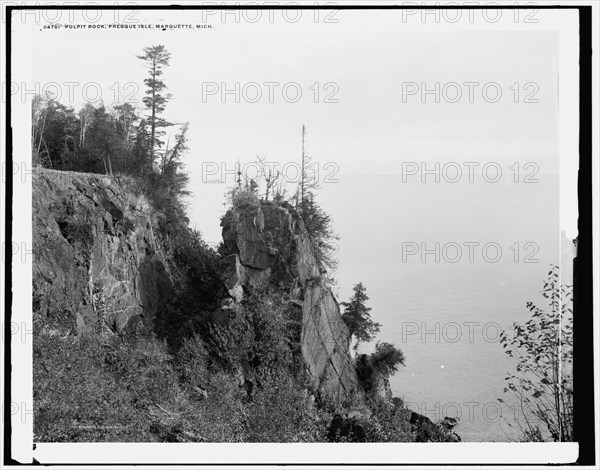 Pulpit Rock, Presque Isle, Marquette, Mich., c1898. Creator: Unknown.