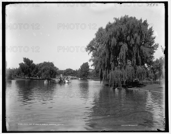 South end of lake in Public Garden, Boston, c1899. Creator: Unknown.