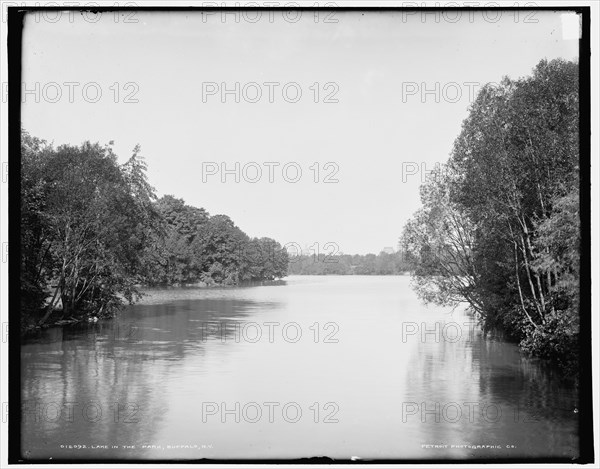 Lake in the park, Buffalo, N.Y., between 1900 and 1906. Creator: Unknown.