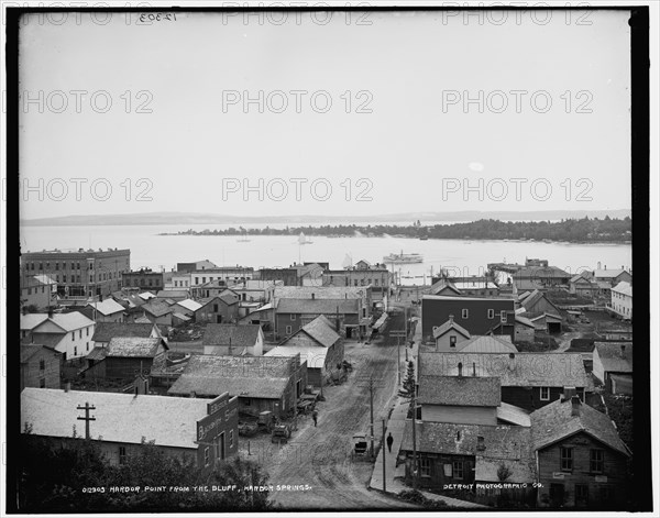 Harbor Point from the bluff, Harbor Springs, between 1890 and 1901. Creator: Unknown.