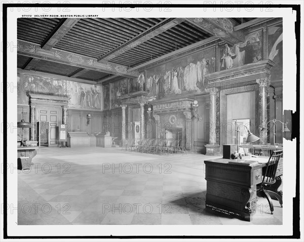 Delivery room, Boston Public Library, c1909. Creator: Unknown.