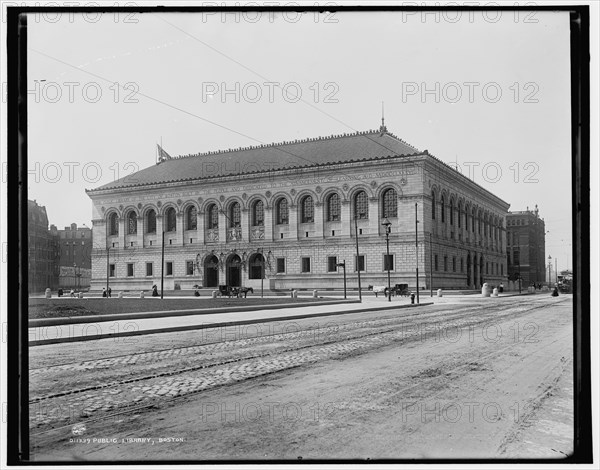 Public Library, Boston, c1899. Creator: Unknown.