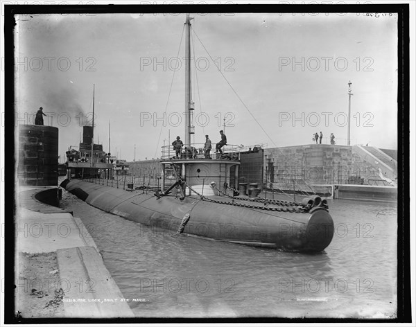 Poe Lock, Sault Ste. Marie, between 1890 and 1899. Creator: Unknown.