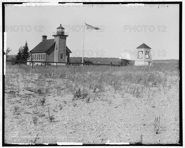 S.S. Manitou passing the point, Harbor Pt., Mich., c1908. Creator: Unknown.