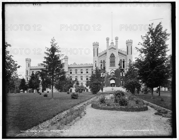 Insane asylum, Binghamton, N.Y., between 1890 and 1901. Creator: Unknown.