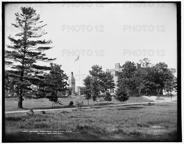 General view from the south, M.M.A., Orchard Lake, Michigan, between 1890 and 1901. Creator: Unknown.