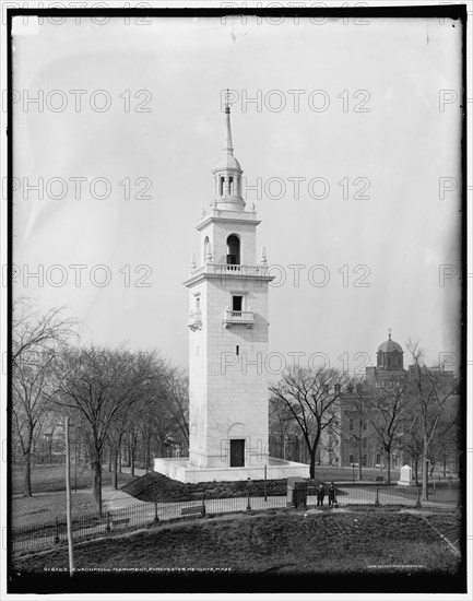Evacuation Monument, Dorchester Heights, Mass., between 1900 and 1906. Creator: Unknown.