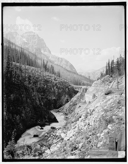 Wapta Canyon above Field, British Columbia, c1902. Creator: Unknown.