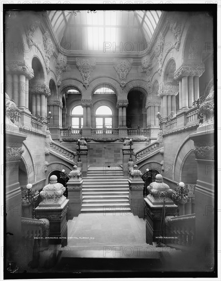 Staircase in the Capitol, Albany, N.Y., between 1901 and 1906. Creator: Unknown.